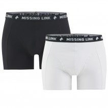 ML Cotton Boxer 2 Pack, Black/White 