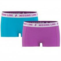ML W's Cotton Boxer 2 Pack, D.Turquoise/D.Iris
