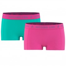 ML W's Cotton Boxer 2 Pack, Raspberry/Mint